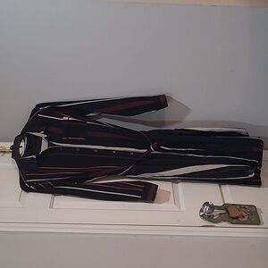 Who What Wear Multicolor Striped Long Sleeve Dress